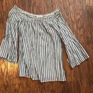 Off the Shoulder Striped Top